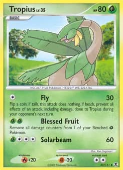 Tropius card in English