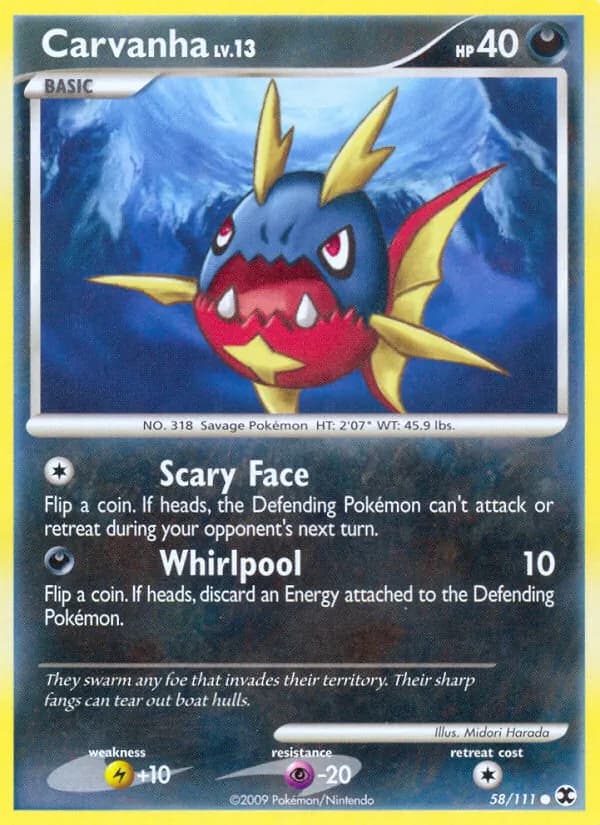 Carvanha card in English