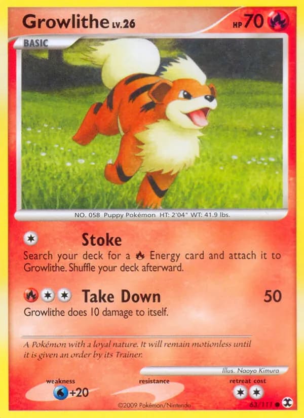 Growlithe card in English