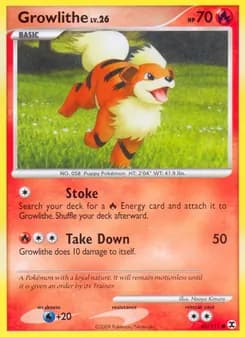 Growlithe card in English