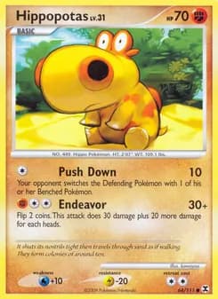 Hippopotas card in English