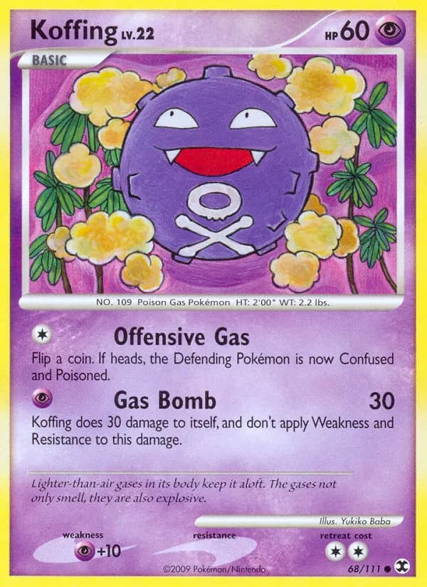 Koffing card in English