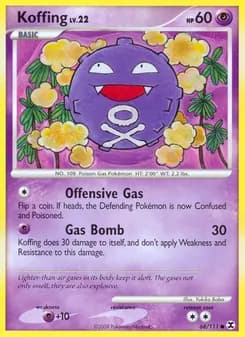 Koffing card in English