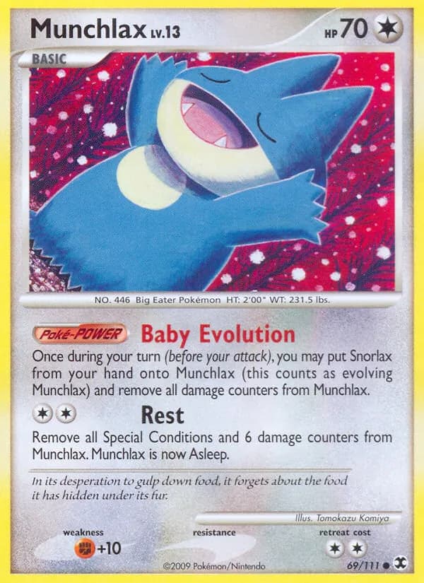 Munchlax card in English