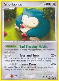 Snorlax card in English