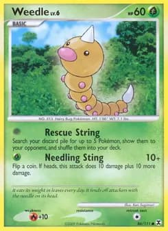 Weedle card in English