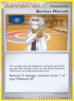 Bertha's Warmth card in English