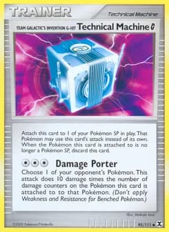 Team Galactic's Invention G-107 Technical Machine card in English