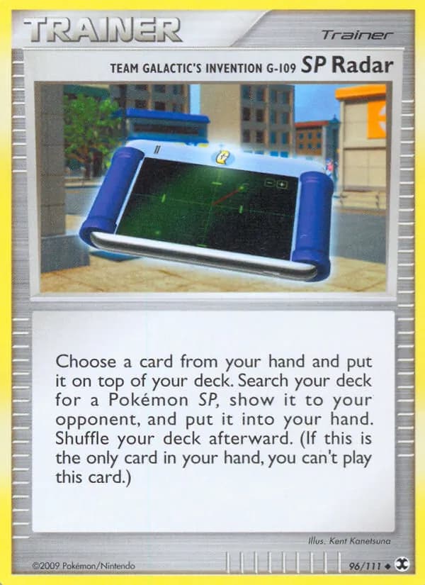 Team Galactic's Invention G-109 SP Radar card in English