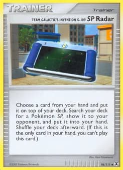 Team Galactic's Invention G-109 SP Radar card in English