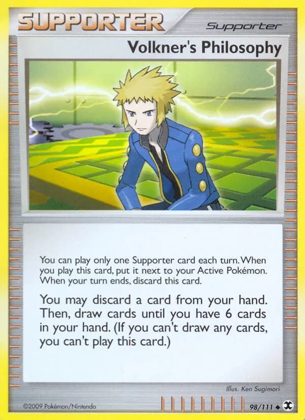 Volkner's Philosophy card in English