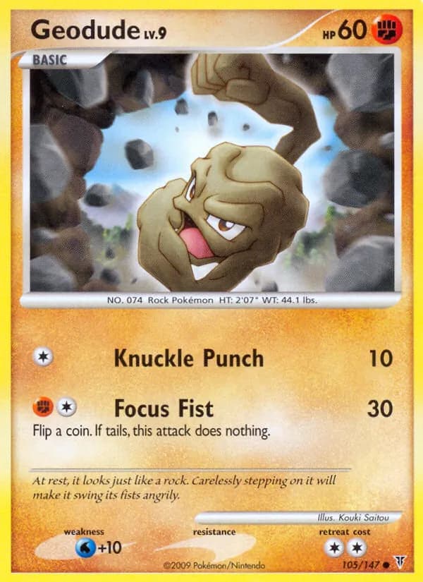 Geodude card in English