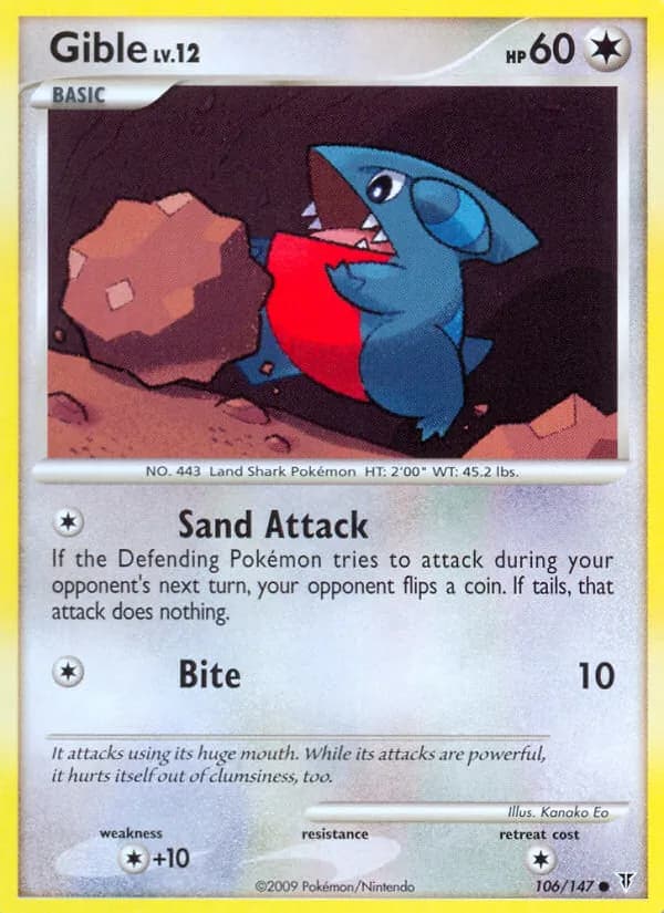 Gible card in English