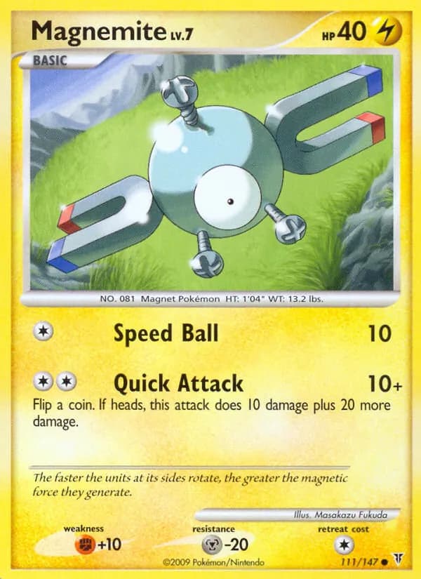 Magnemite card in English