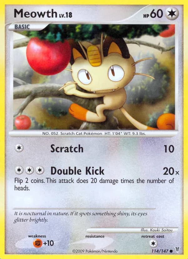 Meowth card in English