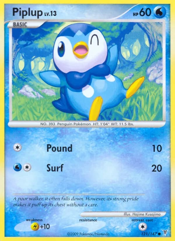 Piplup card in English