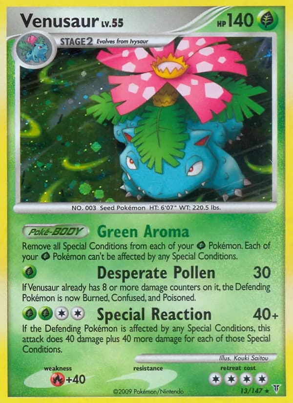 Venusaur card in English