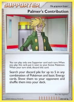 Palmer's Contribution card in English