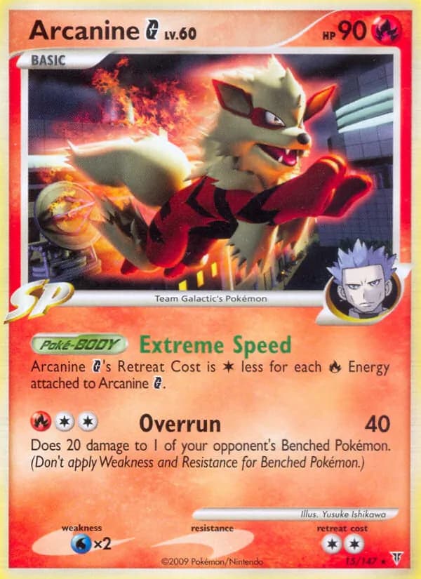 Arcanine G card in English