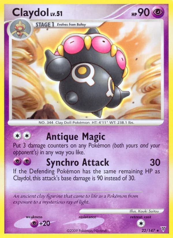 Claydol card in English