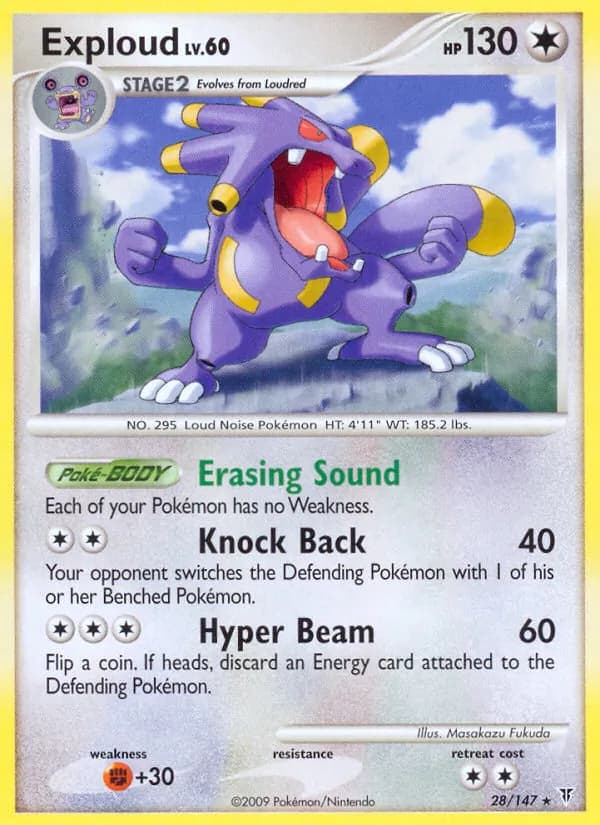Exploud card in English