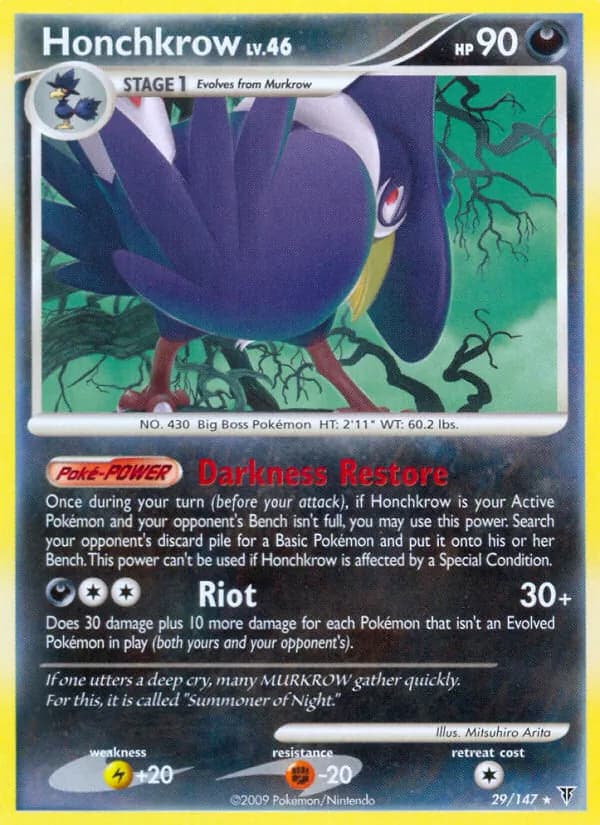 Honchkrow card in English