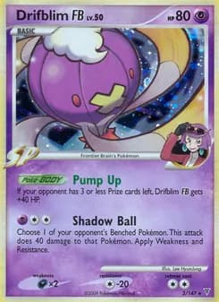 Drifblim FB card in English