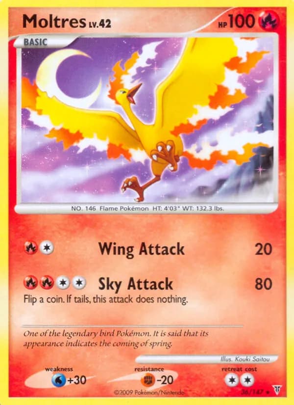 Moltres card in English