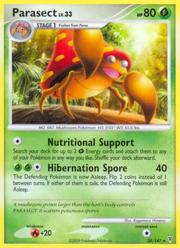 Parasect card in English