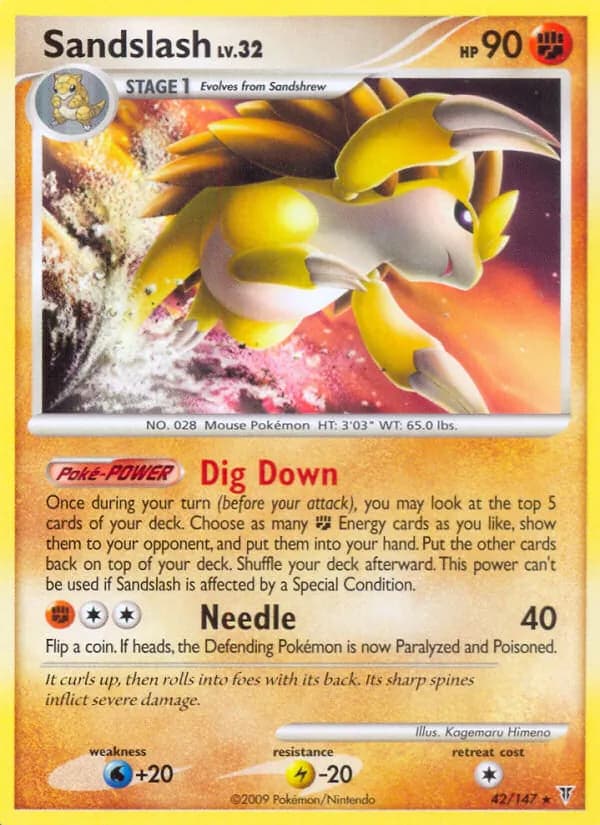 Sandslash card in English