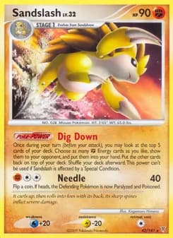 Sandslash card in English