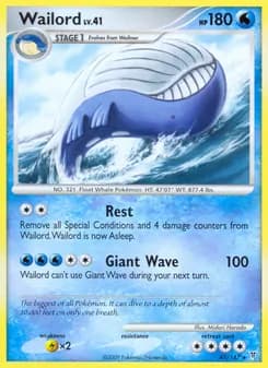 Wailord card in English