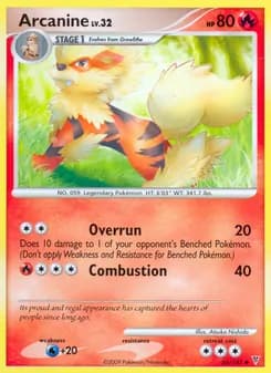 Arcanine card in English