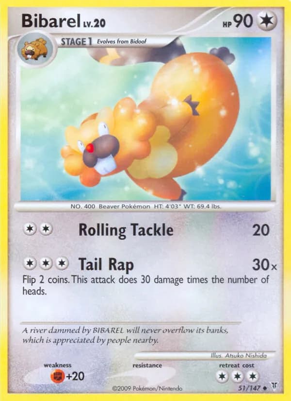 Bibarel card in English