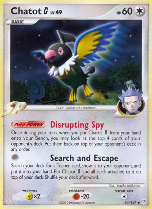 Chatot G card in English