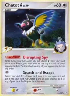Chatot G card in English