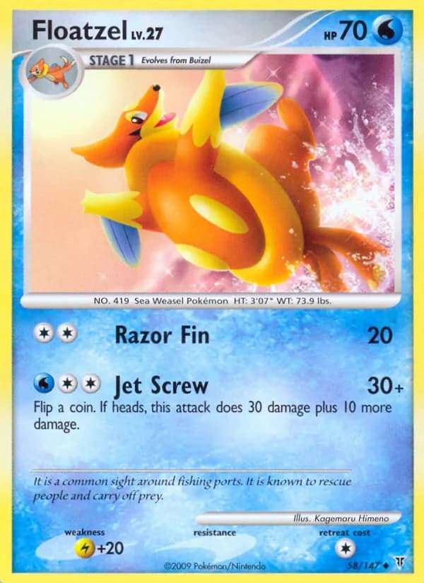 Floatzel card in English