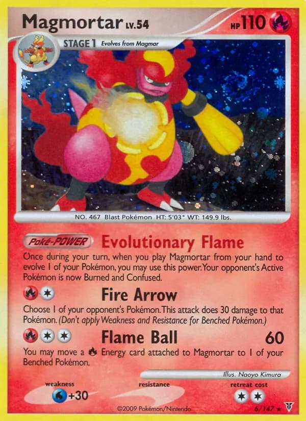 Magmortar card in English