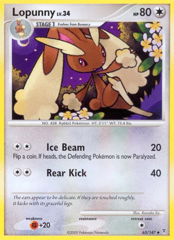 Lopunny card in English