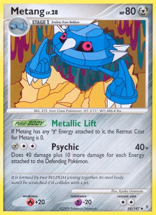 Metang card in English