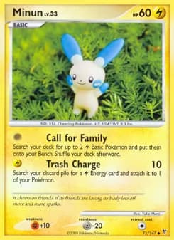 Minun card in English