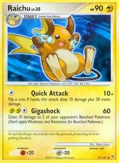 Raichu card in English
