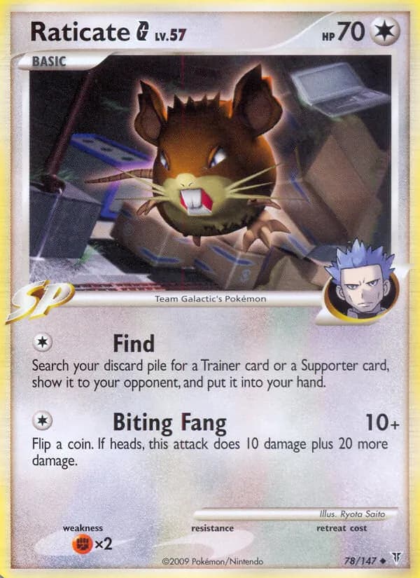Raticate G card in English