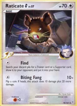 Raticate G card in English
