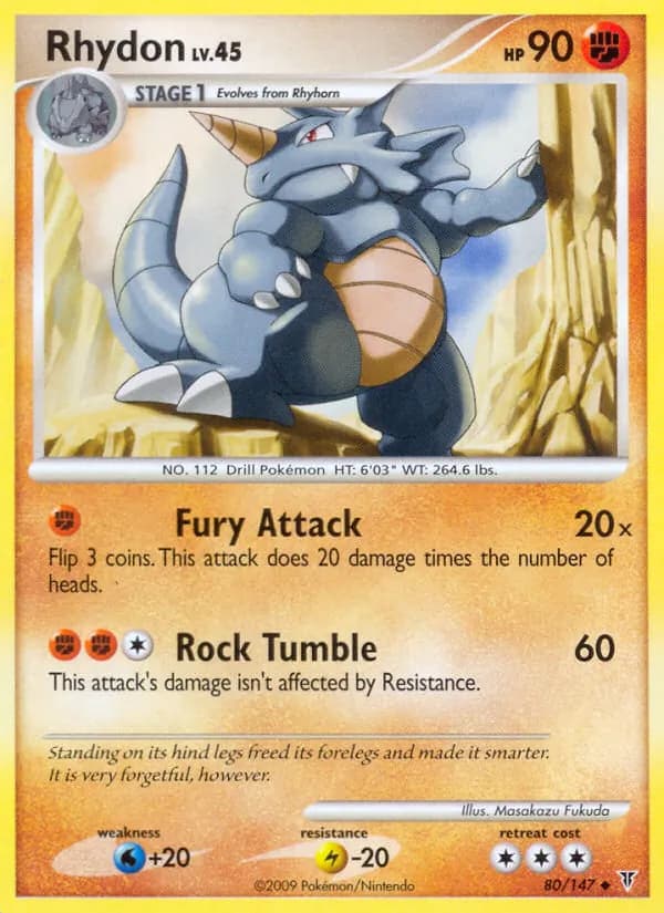 Rhydon card in English