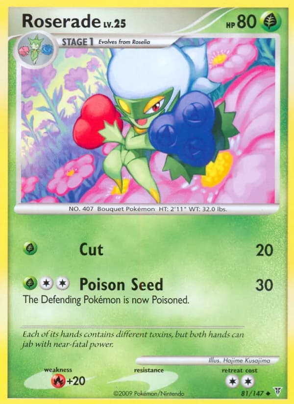 Roserade card in English