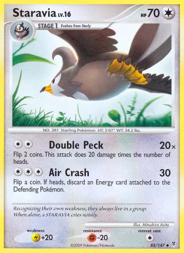 Staravia card in English