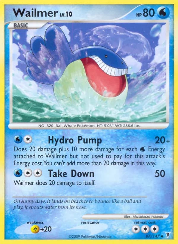 Wailmer card in English