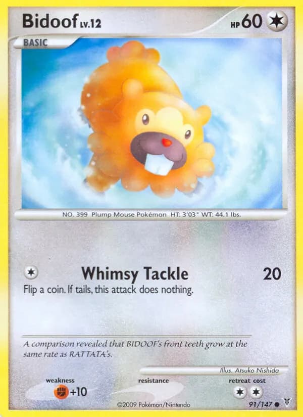 Bidoof card in English