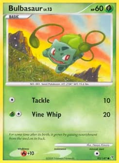 Bulbasaur card in English